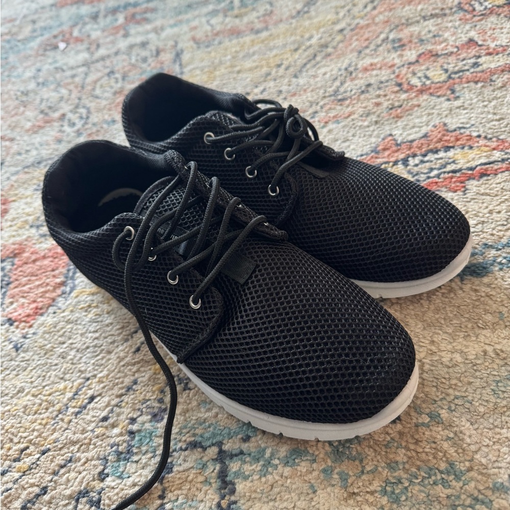 Alpine Swiss Black Mesh gender neutral Sneakers